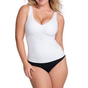 Honeylove LiftWear Smoothing Shapping Tank in White Size 3X Style #HLLWT02
